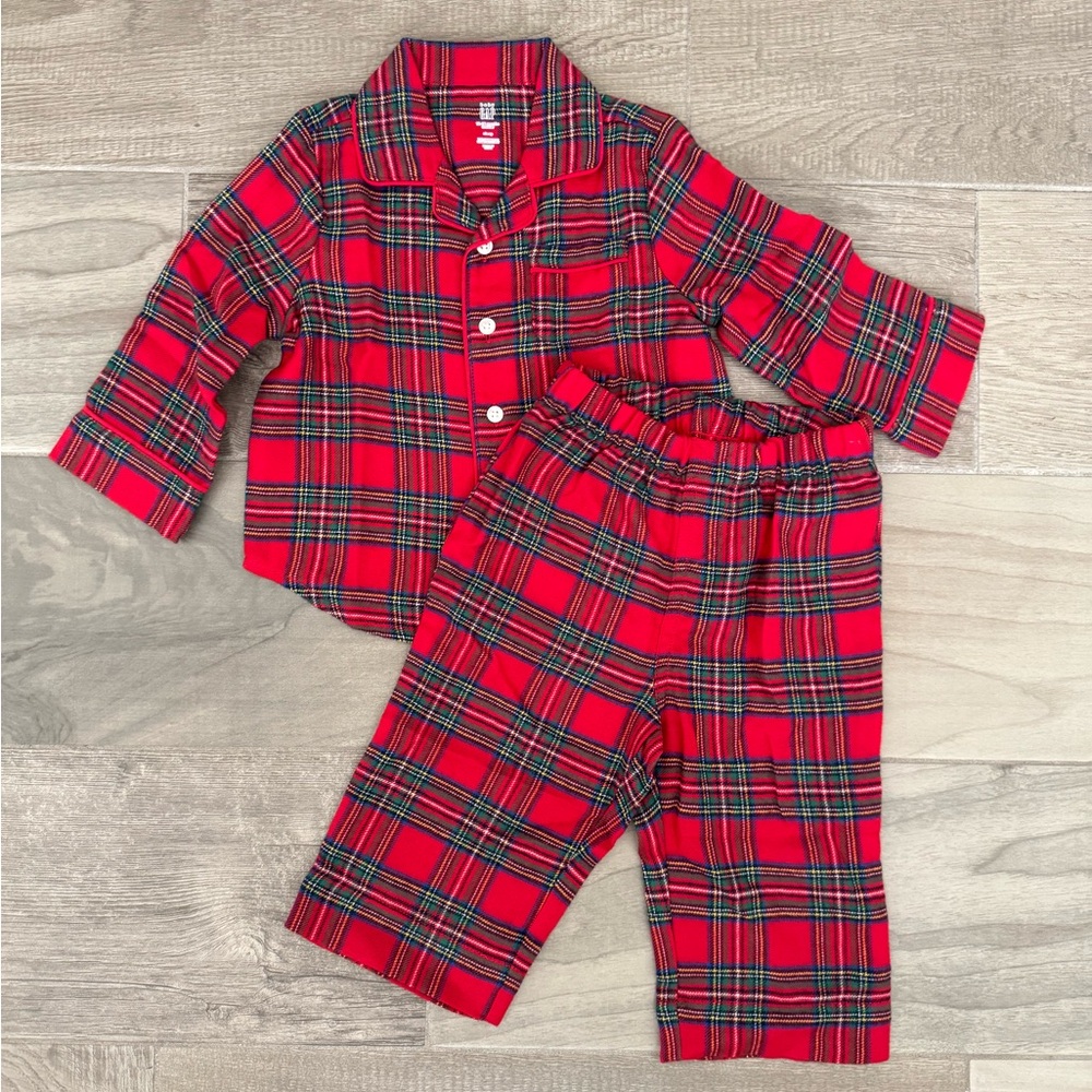 GAP Red and Black Plaid Kids Pajama Set